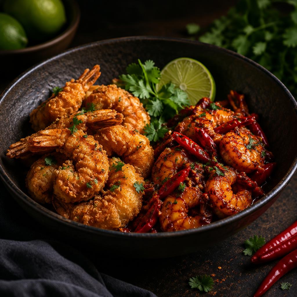 Crevettes frites